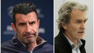 Luis Figo y Fernando Simón