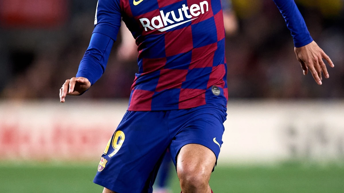 Martin Braithwaite, en un partido con el Barcelona