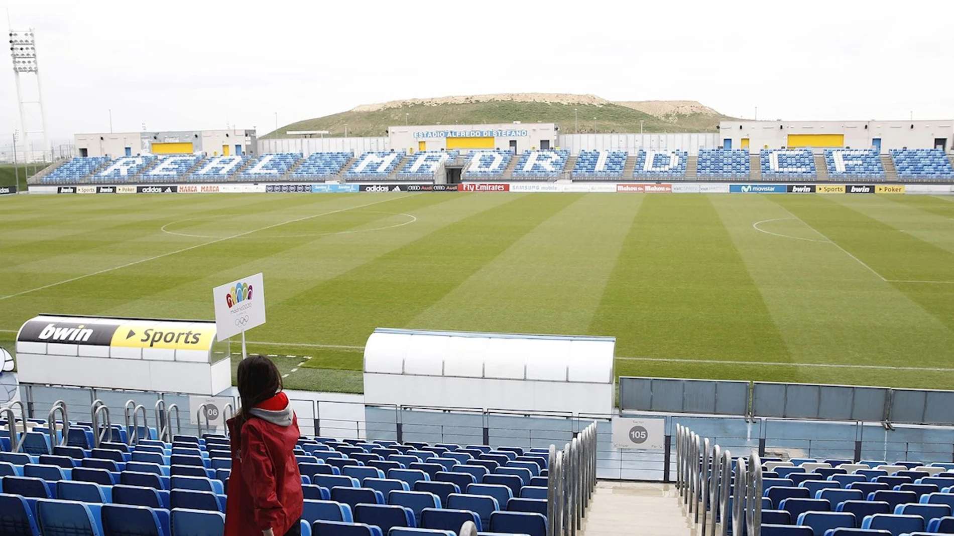 Vista de las instalaciones del estadio Alfredo Di Stéfano, en la ciudad deportiva del Real Madrid
