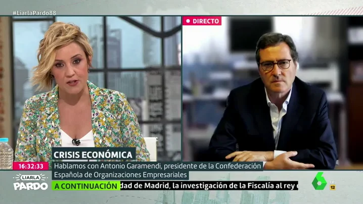 Cristina Pardo entrevista en Liarla Pardo a Antonio Garamendi,