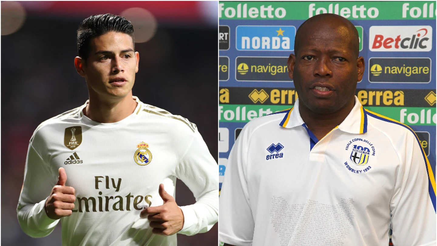 James Rodríguez y Faustino Asprilla James Rodríguez y Faustino Asprilla