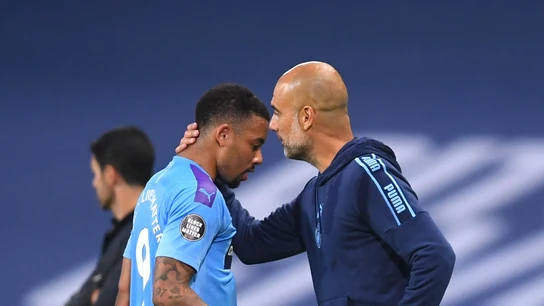 Gabriel Jesús y Pep Guardiola Gabriel Jesús y Pep Guardiola