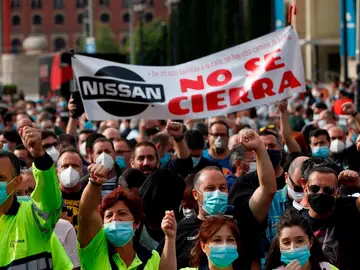 Trabajadores de Nissan se movilizan en Barcelona. Trabajadores de Nissan se movilizan en Barcelona.