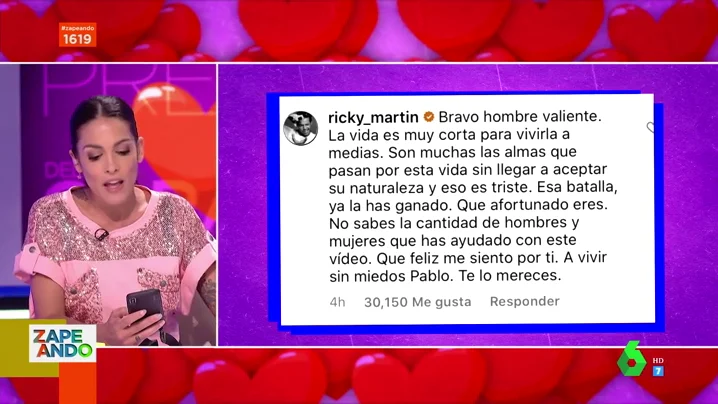 "La vida es muy corta para vivirla a medias. A vivir sin miedos": el emotivo mensaje de Ricky Martin a Pablo Alborán