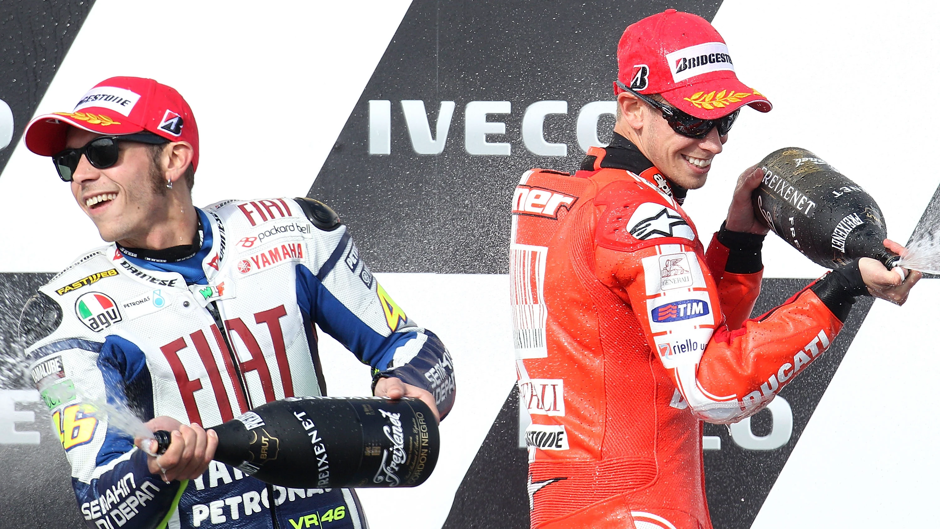 Valentino Rossi y Casey Stoner 