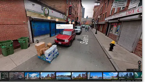 Street View con capa de datos de Google Maps Street View con capa de datos de Google Maps