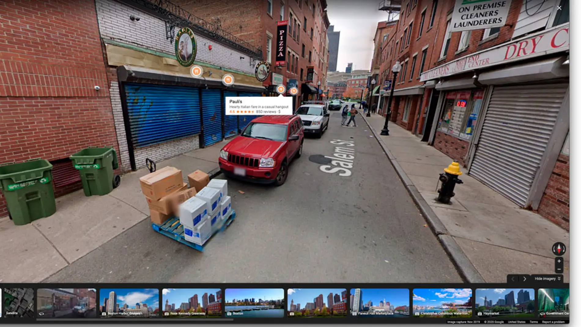 Street View con capa de datos de Google Maps