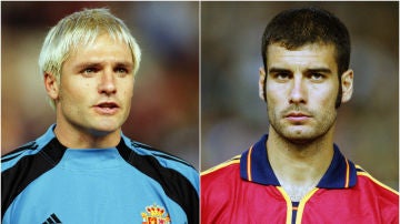 Santi Cañizares y Pep Guardiola