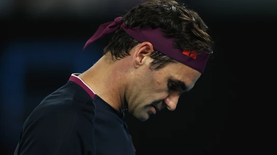 Roger Federer, cabizbajo Roger Federer, cabizbajo