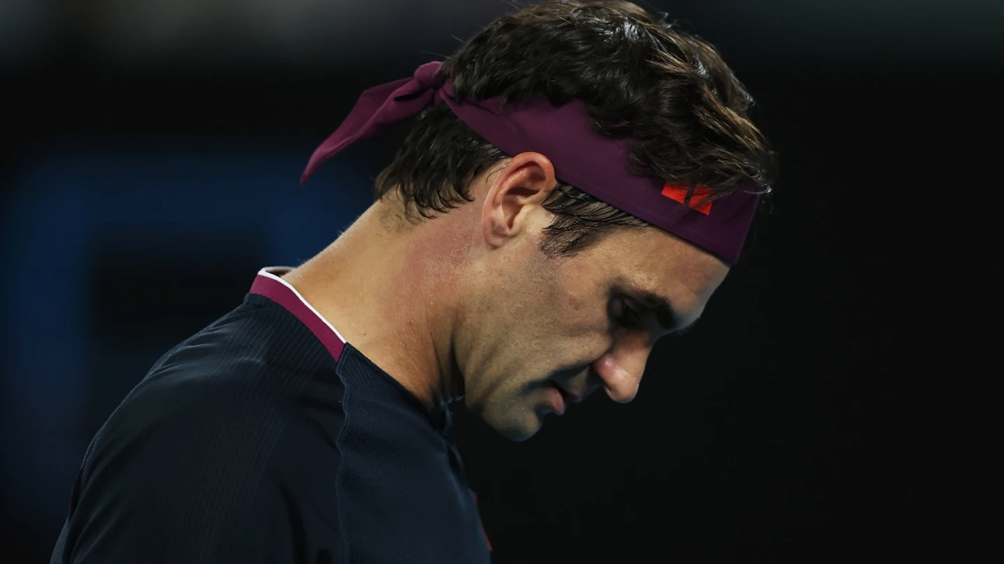 Roger Federer, cabizbajo Roger Federer, cabizbajo