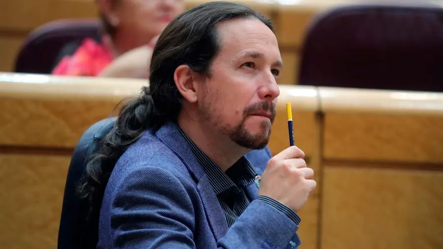 El vicepresidente segundo del Gobierno, Pablo Iglesias, en el Senado.