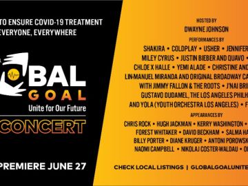 El cartel del concierto Global Goal: Unite for Our Future El cartel del concierto Global Goal: Unite for Our Future