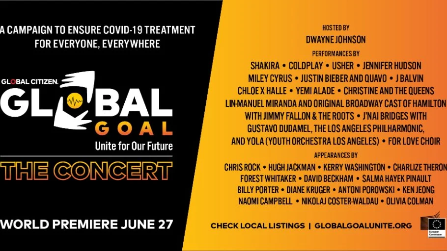 El cartel del concierto Global Goal: Unite for Our Future