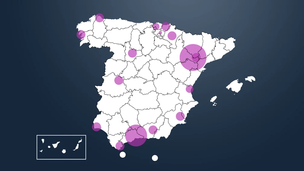 Mapa de los rebrotes