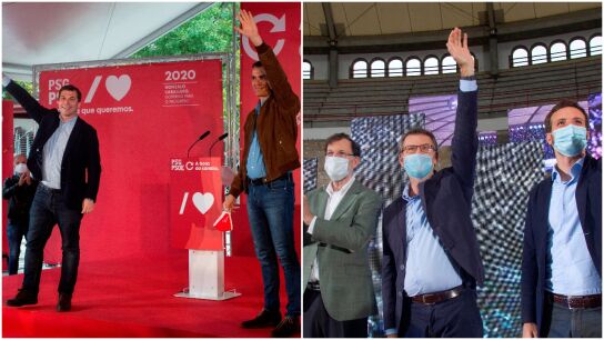 Actos de campa&ntilde;a del PSOE y el PP en Galicia por las elecciones