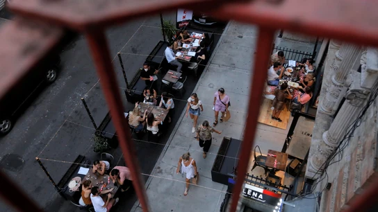 Imagen de una calle de Nueva York durante la pandemia Imagen de una calle de Nueva York durante la pandemia