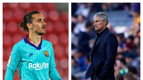 Griezmann y Setién Griezmann y Setién