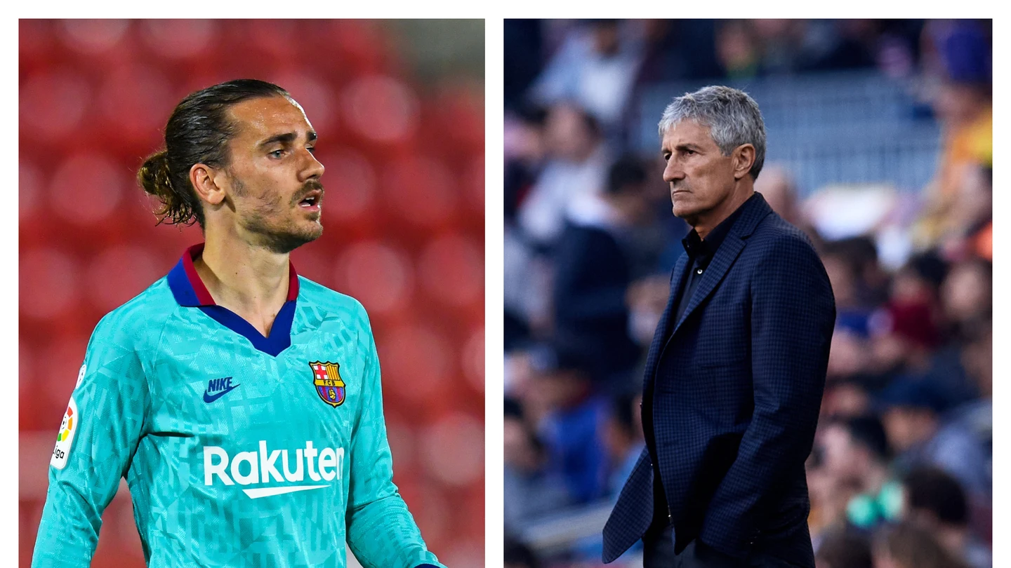 Griezmann y Setién Griezmann y Setién