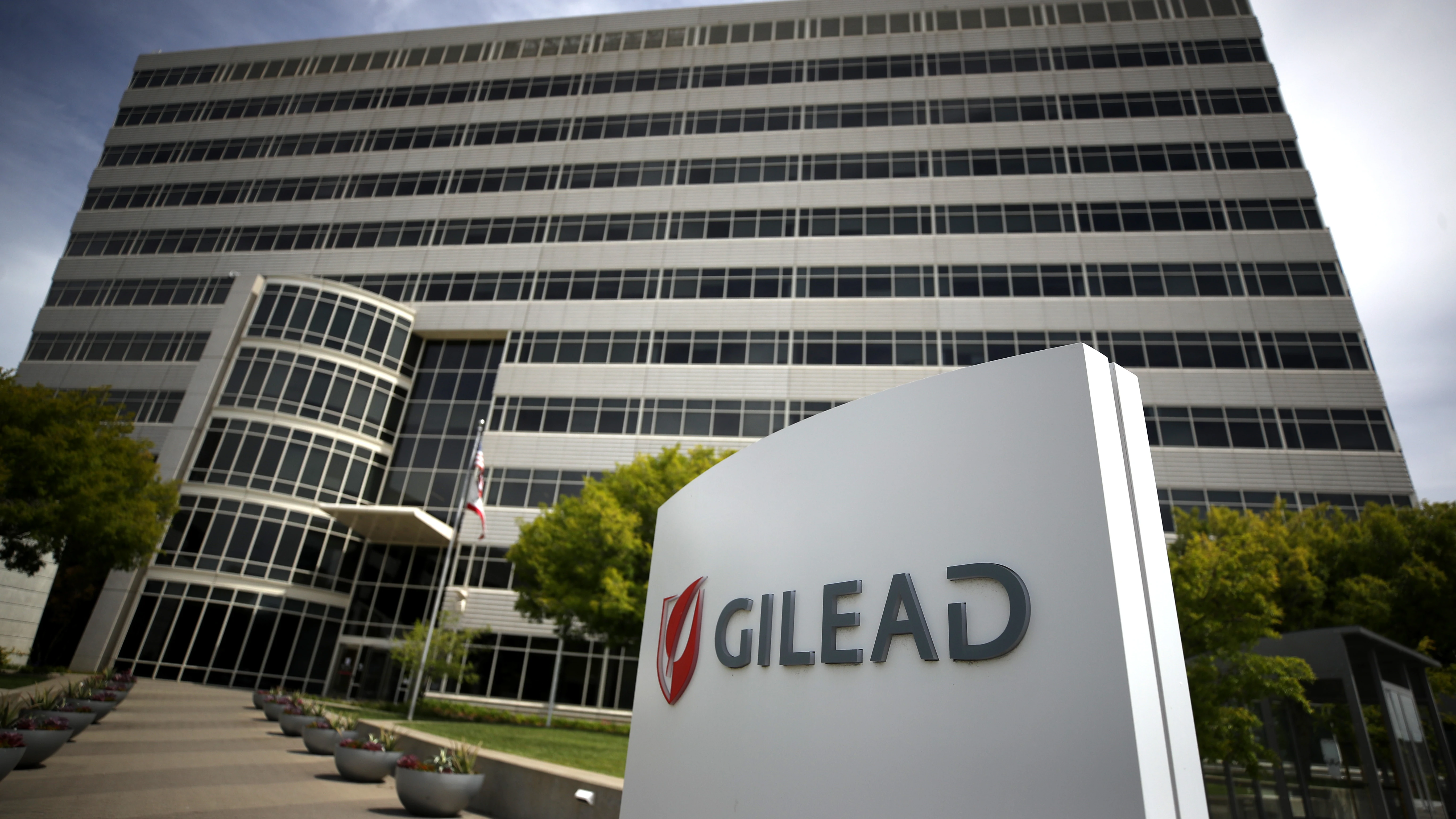 Fachada del edificio de Gilead Sciences, fabricante del Remdesivir 