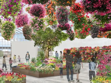 Jardín virtual en Tokio Jardín virtual en Tokio