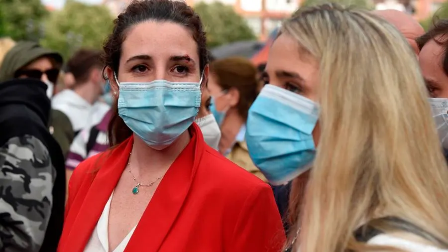 La diputada de Vox Rocío de Meer durante un mitin de la campaña.