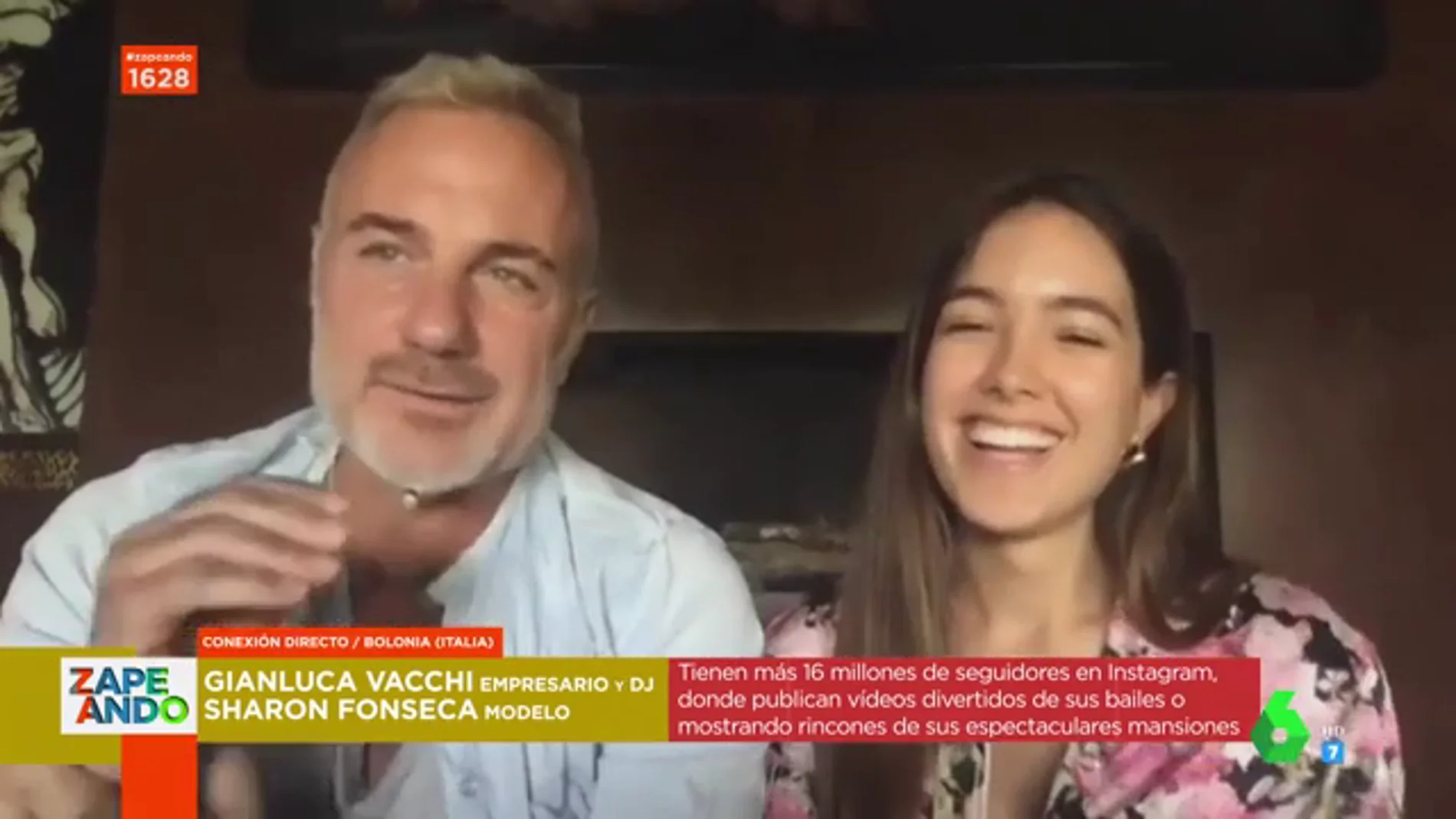 Gianluca Vacchi y Sharon Fonseca