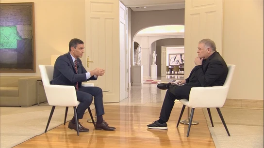 Antonio García Ferreras entrevista a Pedro Sánchez en Moncloa Antonio García Ferreras entrevista a Pedro Sánchez en Moncloa