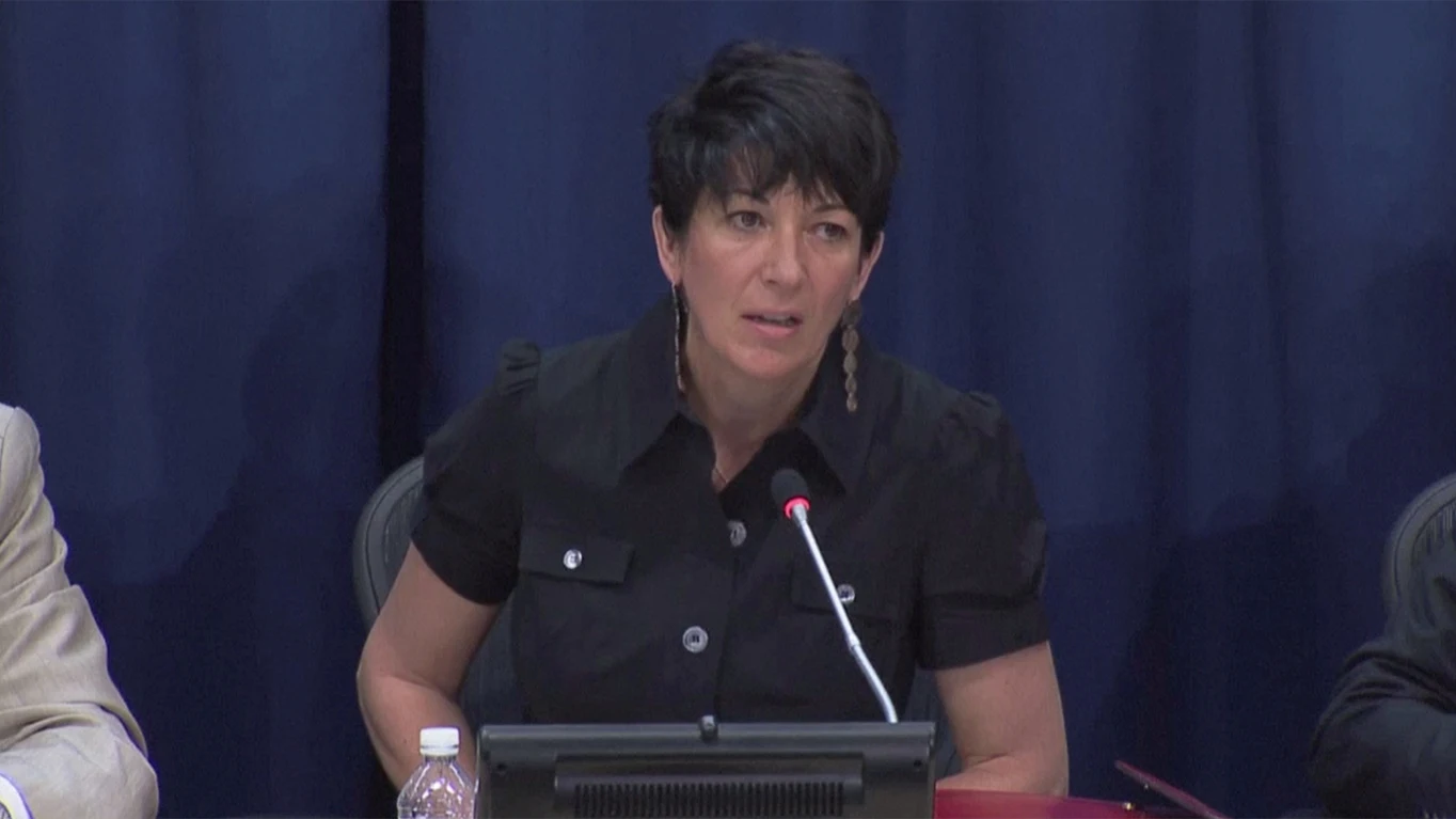 Ghislaine Maxwell, durante una intervención en las Naciones Unidas en el año 2013