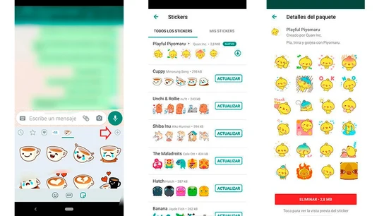 Así puedes envier stickers animados de Whatsapp Whatsapp