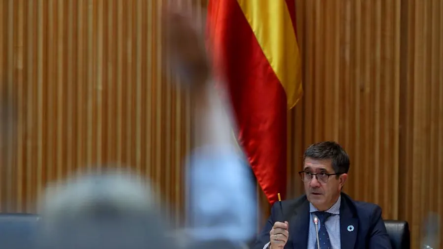 El presidente de la Mesa de la Comisión por la Reconstrucción Económica y Social en el Congreso de los Diputados, Patxi López, durante las votaciones