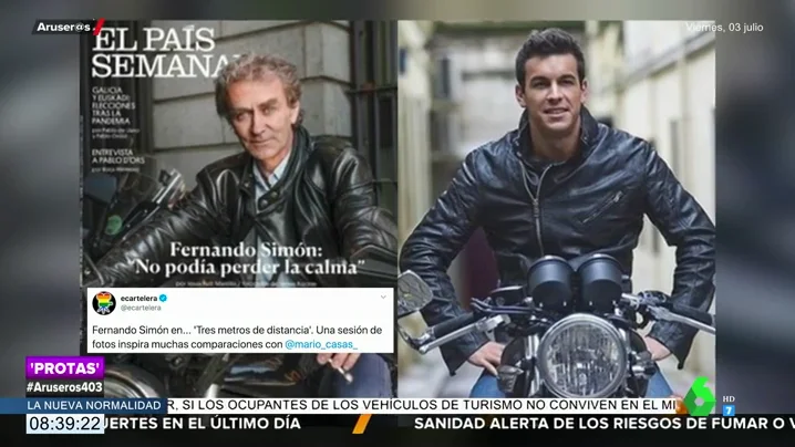 La portada de Fernando Simon a lo Mario Casas en 'Tres metros sobre el cielo'