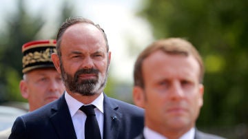 Edouard Philippe, junto a Emmanuel Macron