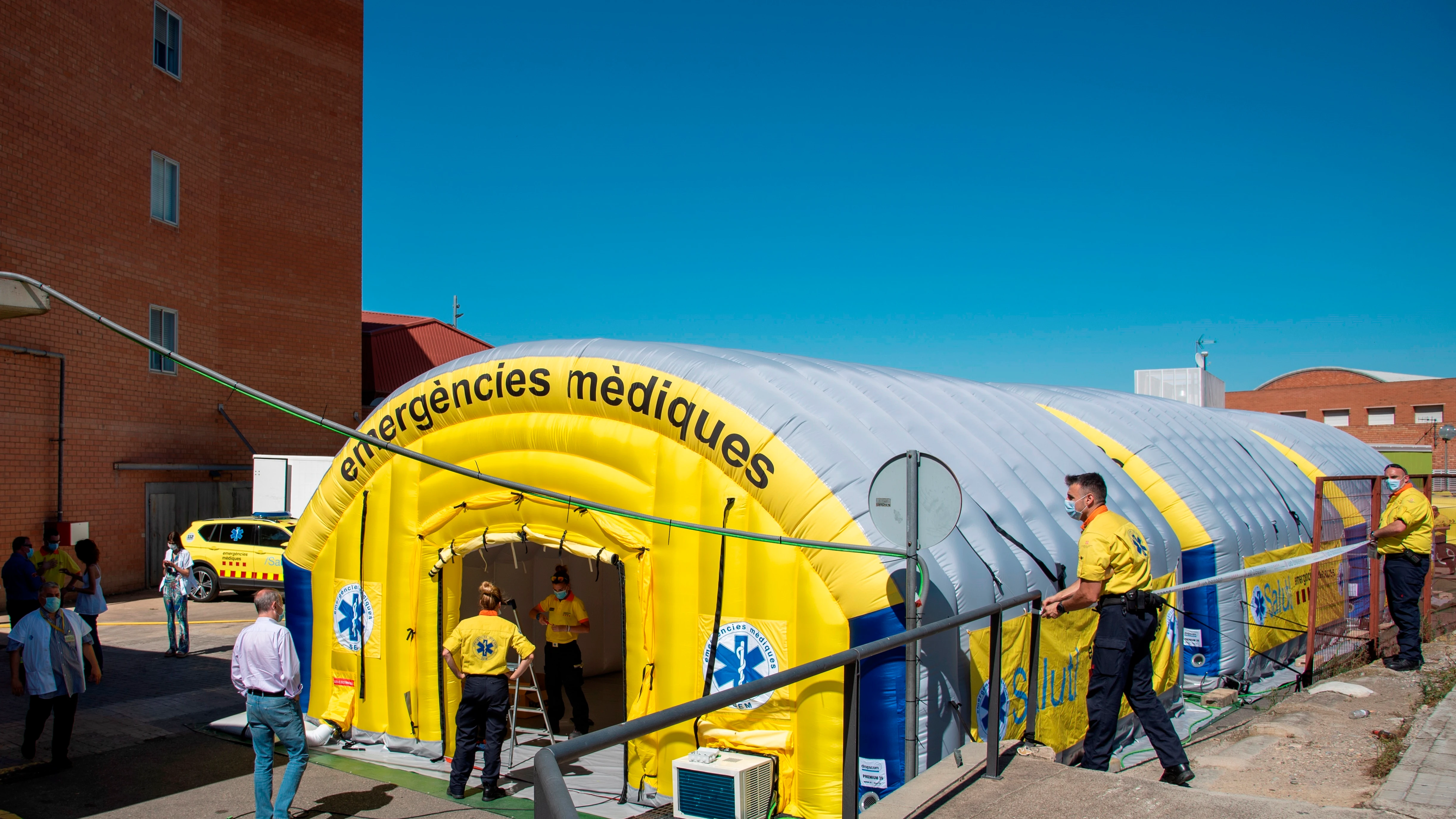 El Sistema de Emergencias Médicas (SEM) de la Generalitat instala un hospital de campaña en Lleida