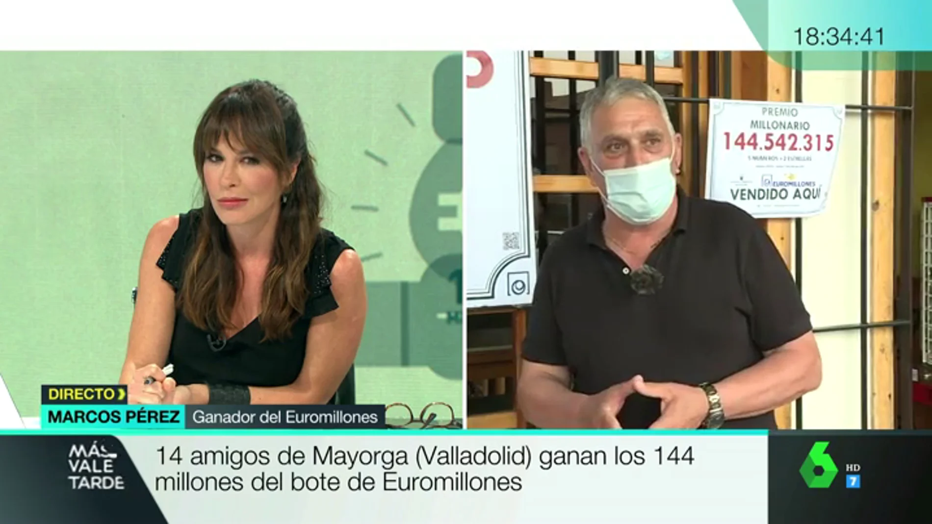 Habla uno de los agraciado del premio de 144 millones del Euromillones: "Es un pequeño colchón para ir un poquito más cómodos"