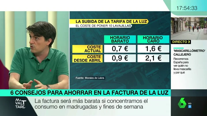 Cuatro consejos básicos y definitivos para ahorrar hasta un 15% en la factura de la luz