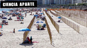 Decenas de personas en la Playa de Silgar en Sanxenxo prefieren no utilizar las parcelas que el ayuntamiento ha habilitado