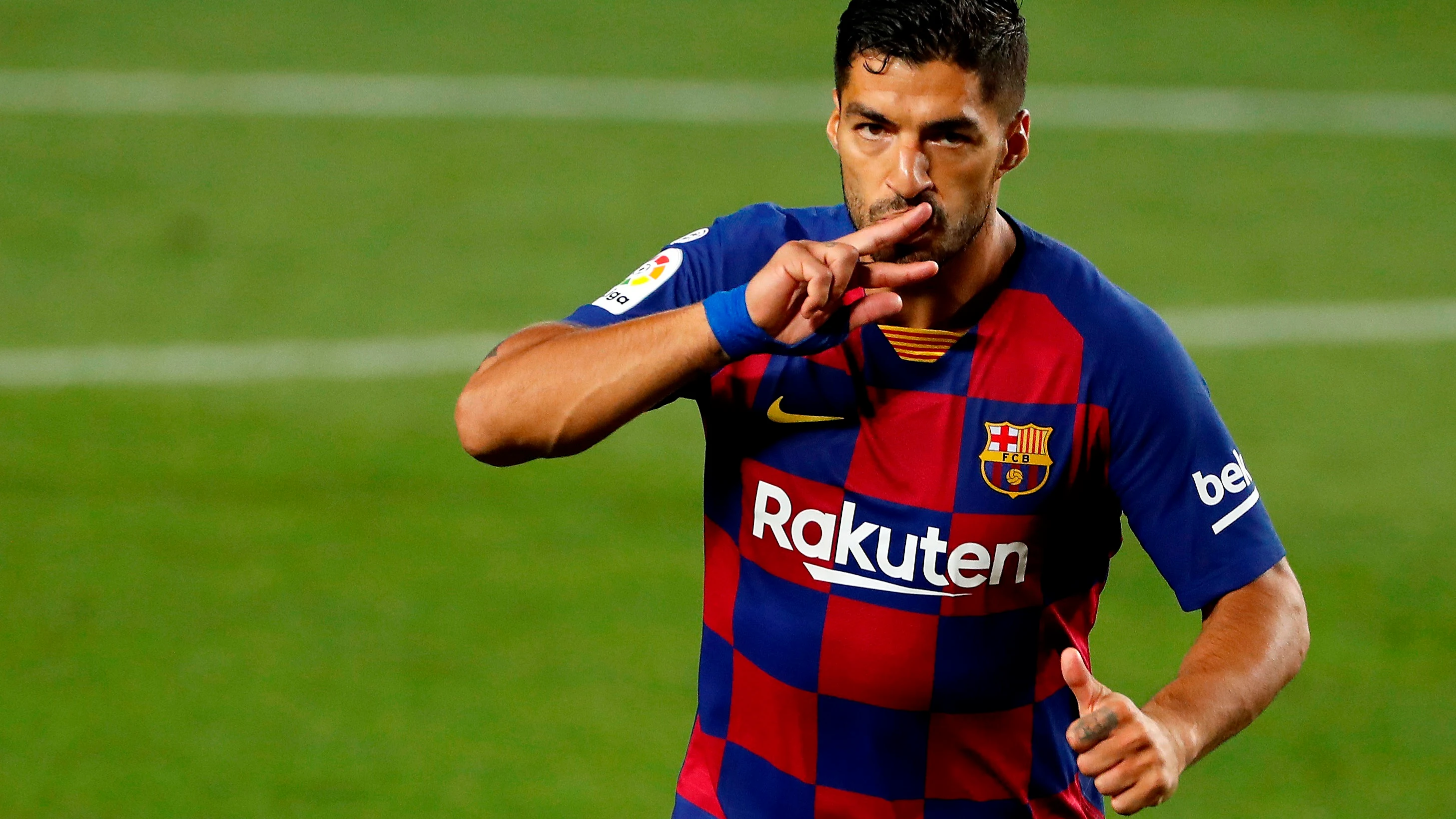 Luis Suárez, tras anotar el gol ante el Espanyol