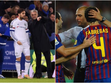 Cesc Fábregas, junto a José Mourinho y a Pep Guardiola Cesc Fábregas, junto a José Mourinho y a Pep Guardiola