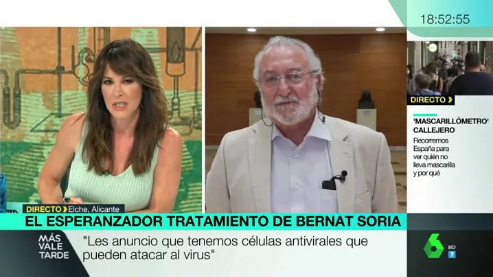 El investigador Bernat Soria anuncia que hay un un tratamiento de "células antivirales que pueden atacar" al coronavirus El investigador Bernat Soria anuncia que hay un un tratamiento de "células antivirales que pueden atacar" al coronavirus