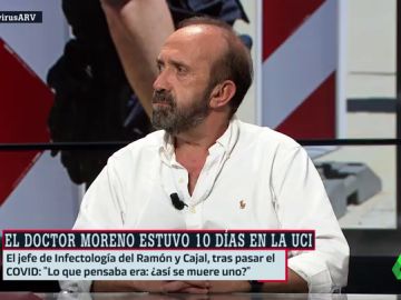 El doctor Santiago Moreno, jefe del servicio de enfermedades infecciosas del Hospital Universitario Ramón y Cajal. El doctor Santiago Moreno, jefe del servicio de enfermedades infecciosas del Hospital Universitario Ramón y Cajal.