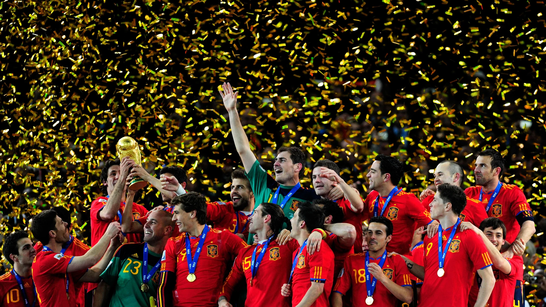 España, con la copa del mundo