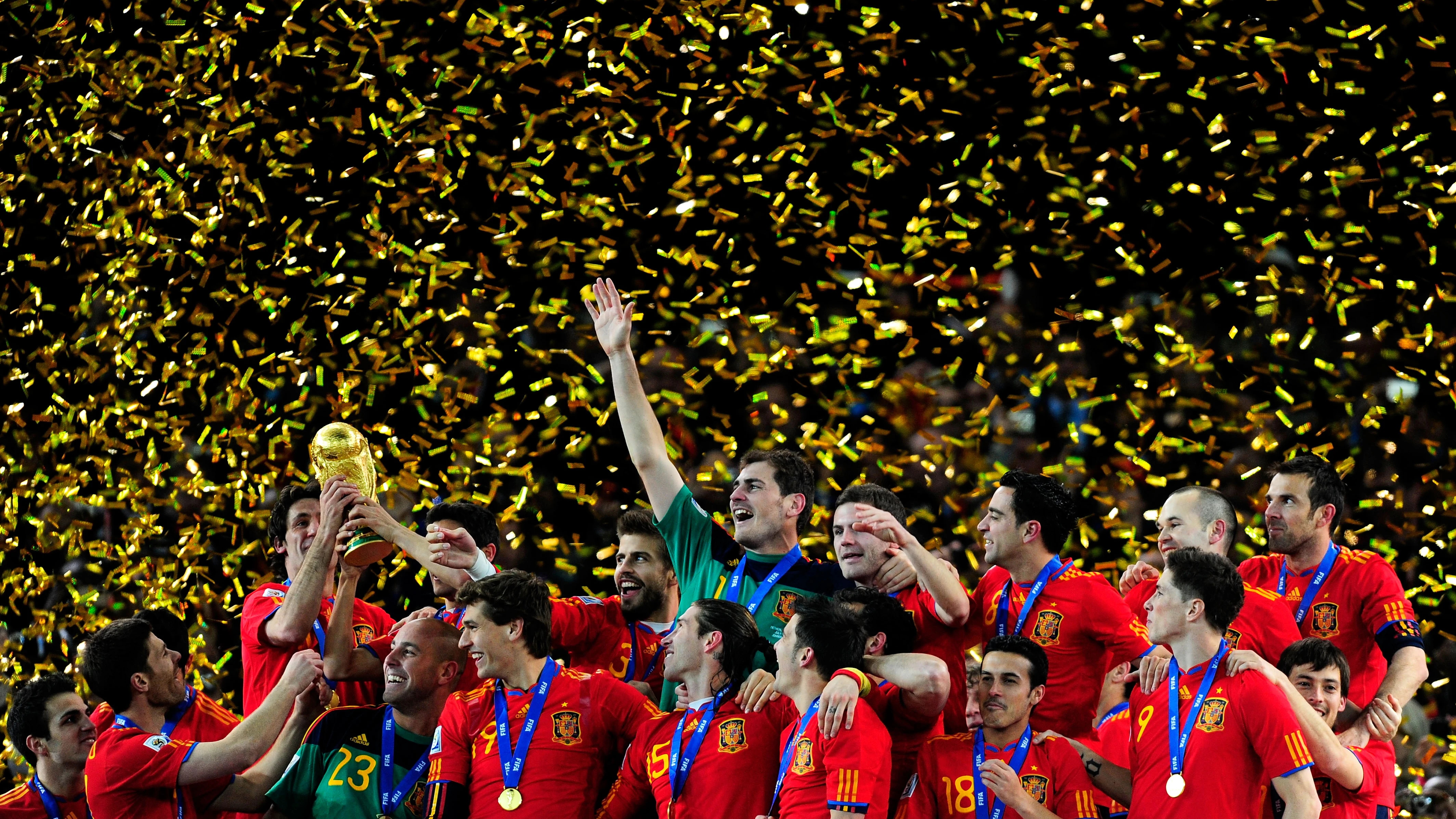 España, con la copa del mundo