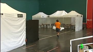 Imagen de un local electoral en Euskadi