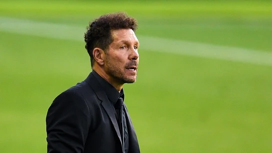 Simeone, durante un partido Simeone, durante un partido