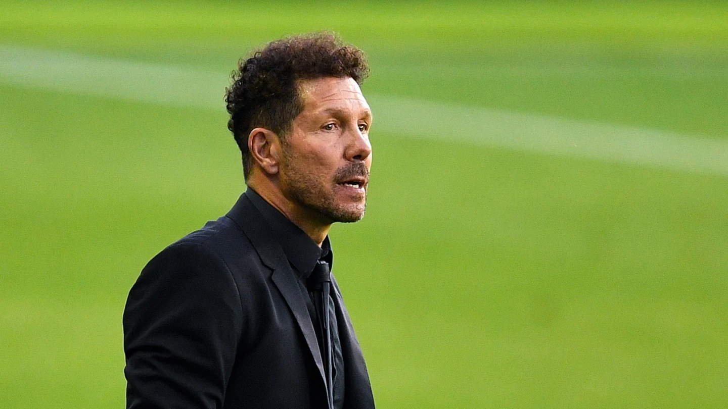 Simeone, durante un partido Simeone, durante un partido
