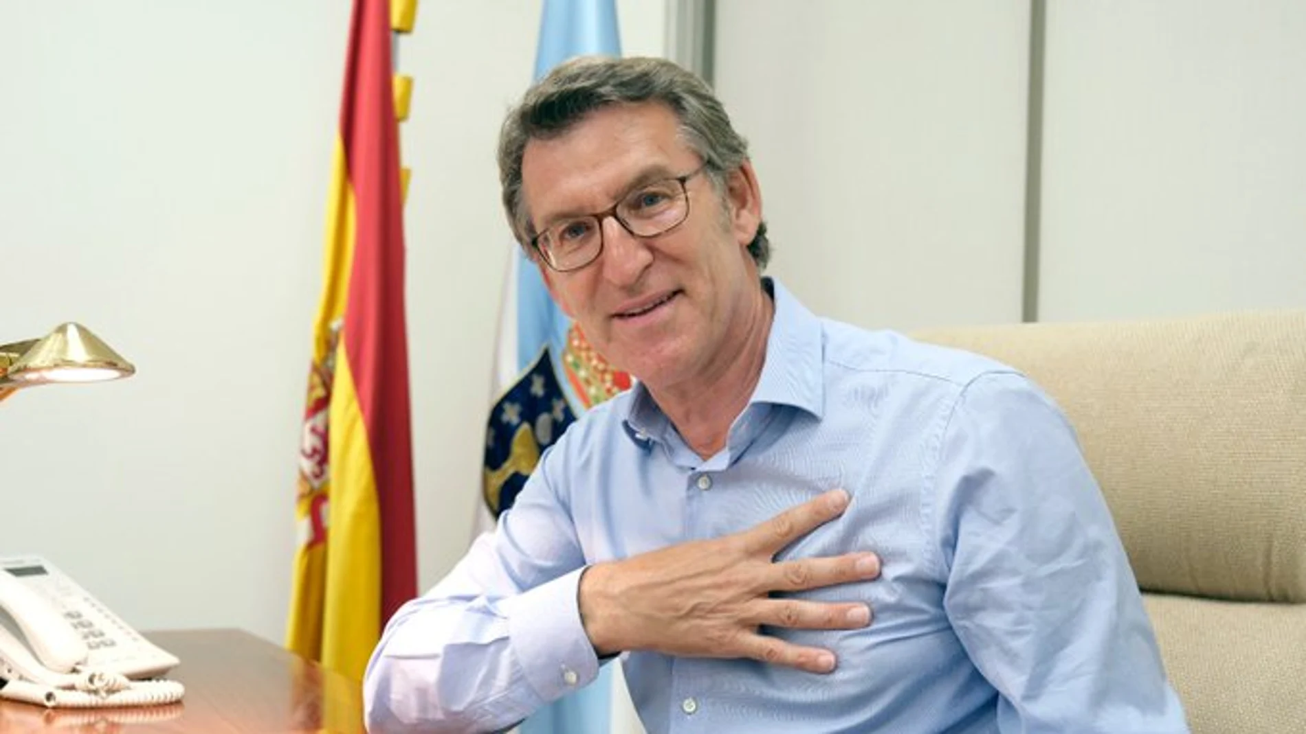 Feijóo celebra la victoria electoral en Galicia