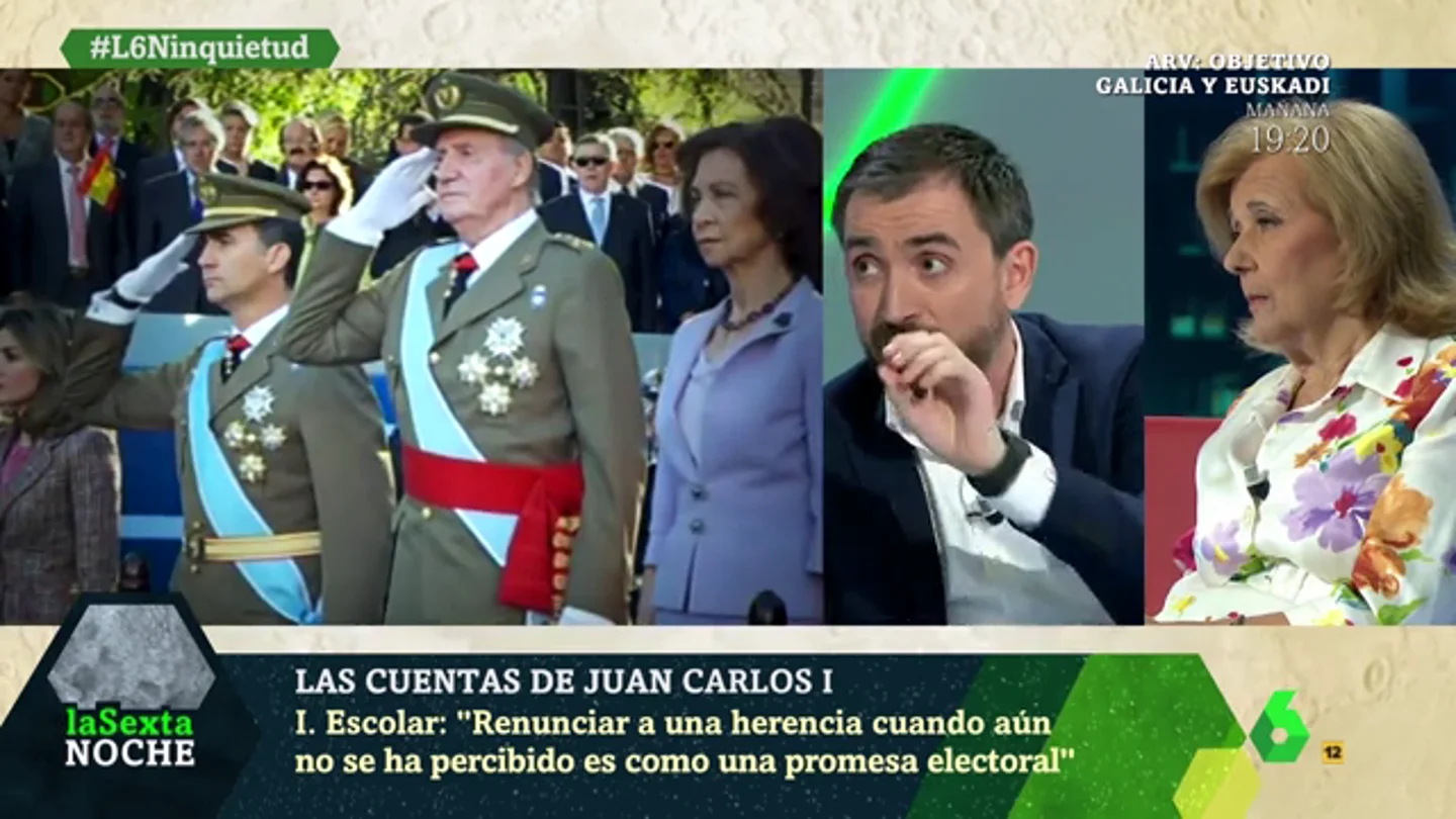 Escolar, sobre Felipe VI: "Renunciar a una herencia cuando aún no se ha percibido es como una promesa electoral" Escolar, sobre Felipe VI: "Renunciar a una herencia cuando aún no se ha percibido es como una promesa electoral"