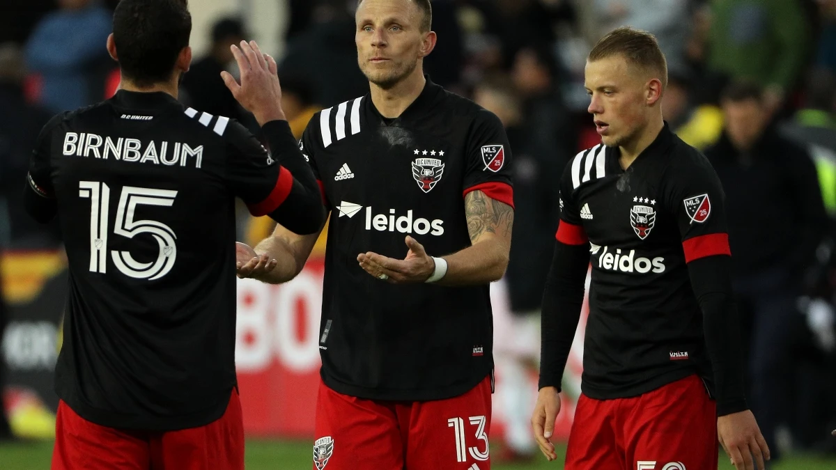 Varios jugadores del DC United