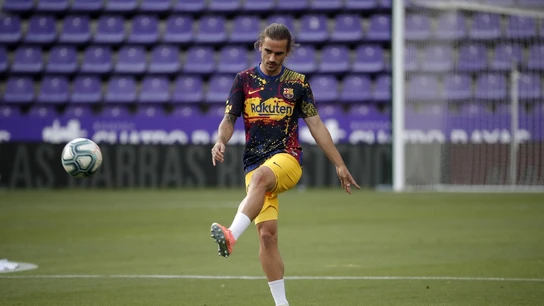 Antoine Griezmann, en un calentamiento Antoine Griezmann, en un calentamiento