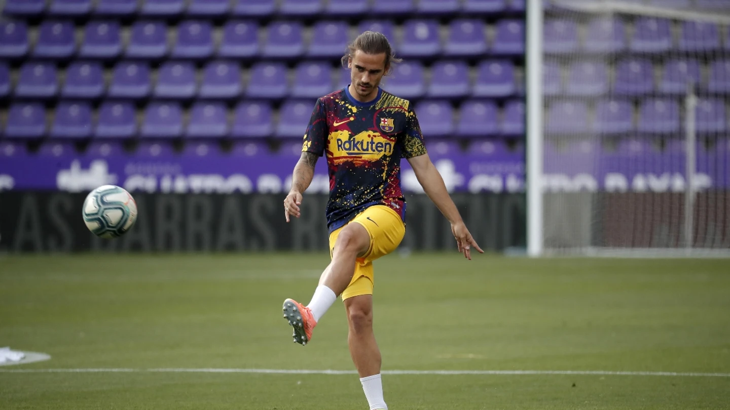 Antoine Griezmann, en un calentamiento Antoine Griezmann, en un calentamiento